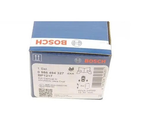 Má phanh sau KIA Sorento 2.2/2.4 (2014-2020); HYUNDAI Starex (2008+); Veracruz 3.0/3.8 (2006+) chính hãng Bosch (0986494327)