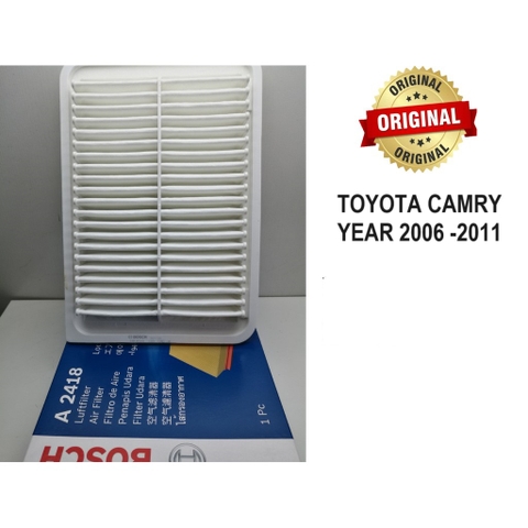 Lọc gió động cơ Toyota Camry 2.0, 2.4, 2.5 (2006-2017); Venza (2009-2016); Lexus ES250 (2012-2018); ES350 (2006-2012) chính hãng Bosch (0986AF2418)