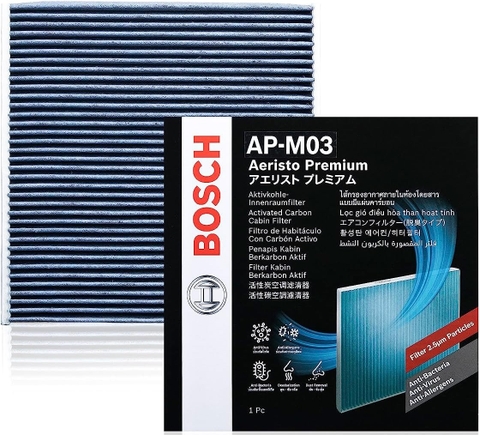 Lọc gió điều hòa Mitsubishi Mirage (2013-2019); Attrage (2014+); Xpander (2013+); Hyundai i10 (2019+) chính hãng Bosch Aeristo (0986AF7019; 1987435096)