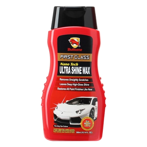 Chất đánh bóng sơn xe ô tô Bullsone chính hãng (300ml) Nano First Class Nanotech Ultra Shine Wax sản xuất tại Hàn Quốc