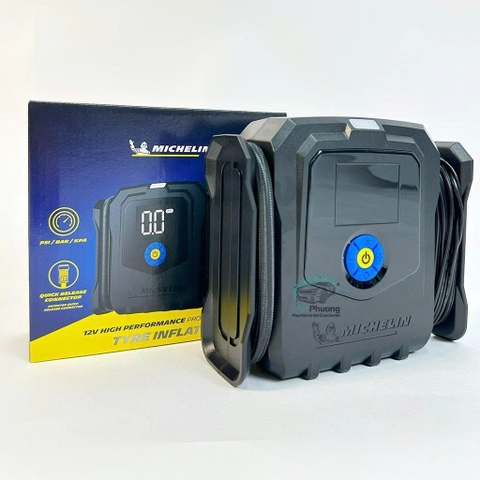 Máy Bơm Lốp Ô tô Xe Máy Michelin 2566 Cao Cấp 12V Đa Năng Tự Ngắt (mẫu mới 2025)