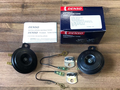 Còi đĩa Denso 24v 2 giắc (JK272000-3400; JK272000-3410) hàng chính hãng cho nhiều loại xe ôtô