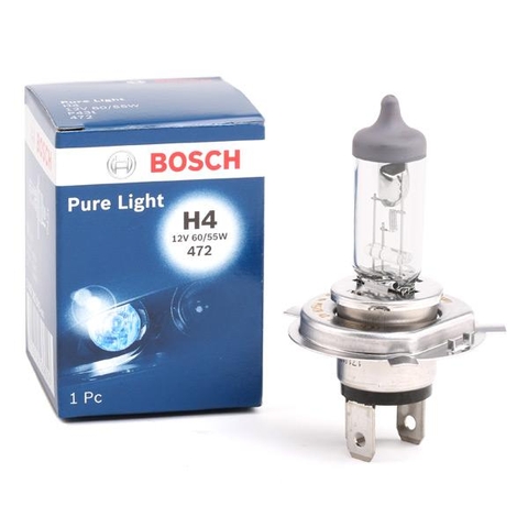 Bóng đèn Halogen H4 12V 60/55W P43T chính hãng Bosch (0986AL1513; 1987302803)