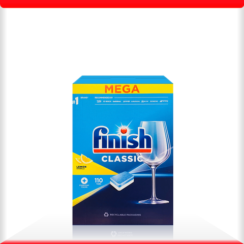 Viên rửa bát Finish Classic nhập khẩu châu âu 90v (loại viên to) - Hương Chanh
