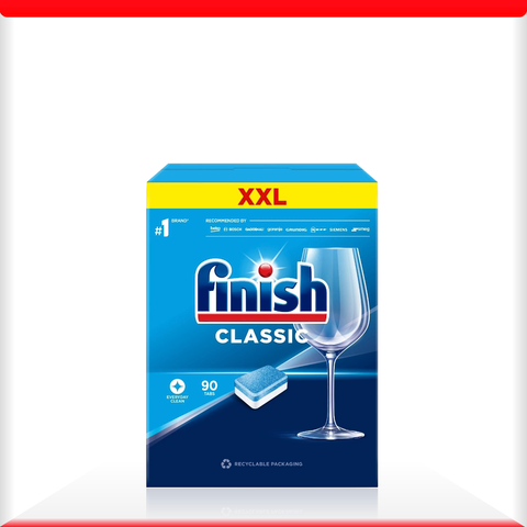 Viên rửa bát Finish Classic nhập khẩu châu âu 90v (loại viên to) - Hương Soda