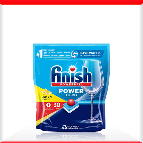 Viên rửa bát Finish Power All IN 1 nhập khẩu châu âu 30v (loại viên to) - Hương Chanh