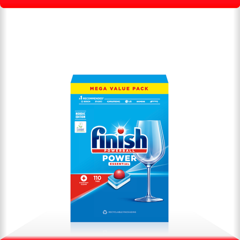 Viên rửa bát Finish Power Essential All IN 1 nhập khẩu châu âu 110v (loại viên to) - Hương Soda