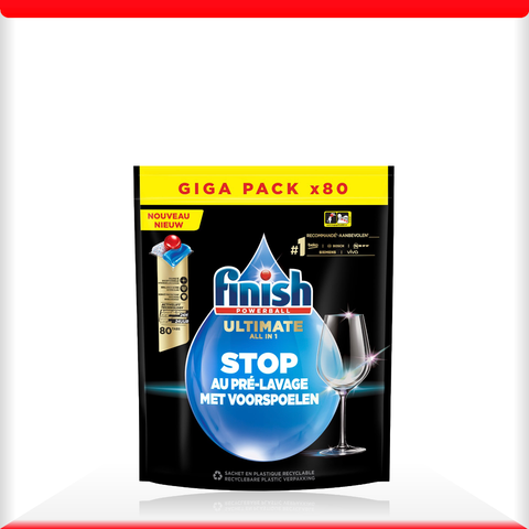 Viên rửa bát Finish Ultimate All IN 1 nhập khẩu châu âu 80v (loại viên to) - Hương Soda