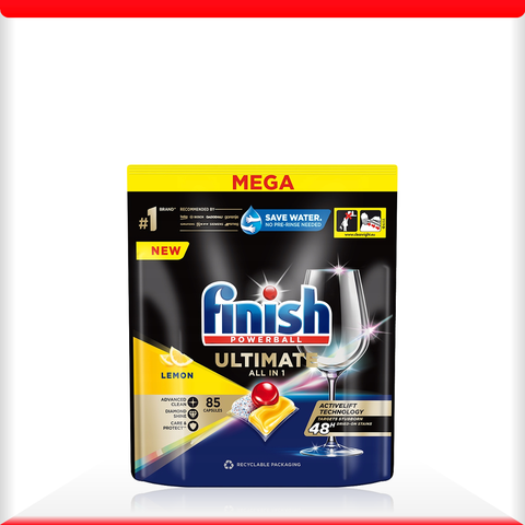 Viên rửa bát Finish Ultimate All IN 1 nhập khẩu châu âu 85v (loại viên to) - Hương Chanh