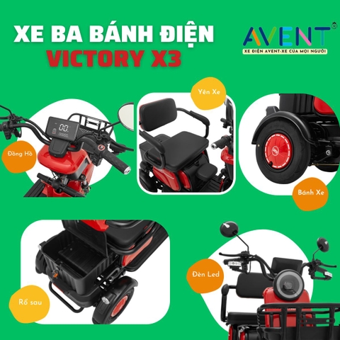 Xe Ba Bánh Điện Victory X3