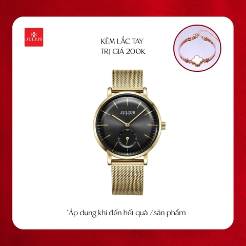Đồng Hồ Nữ JA-1065B Julius Hàn Quốc Dây Thép