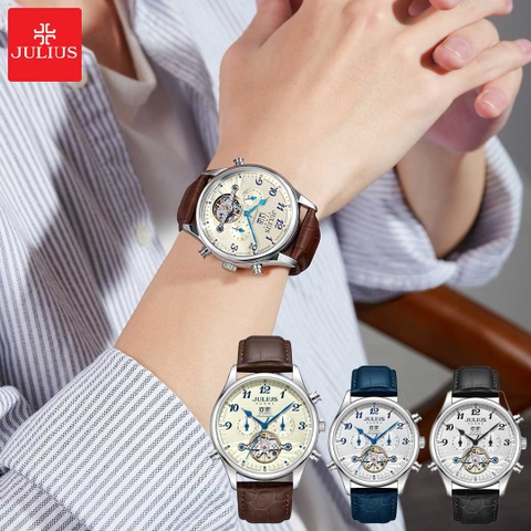 Đồng Hồ Nam Julius JAH-154 Cơ ( 3 Màu )