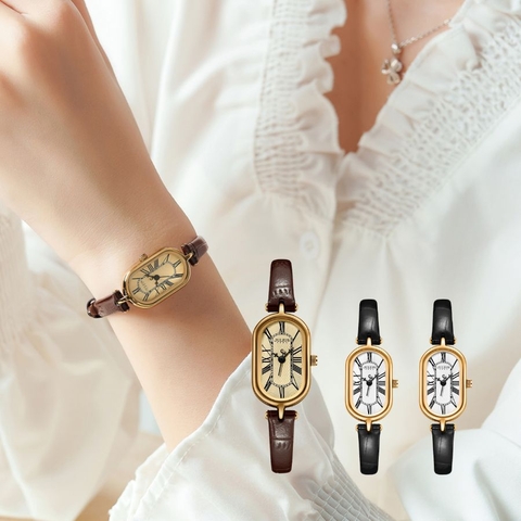 Đồng Hồ Nữ JA-1432 Julius Hàn Quốc Dây Da (3 màu)