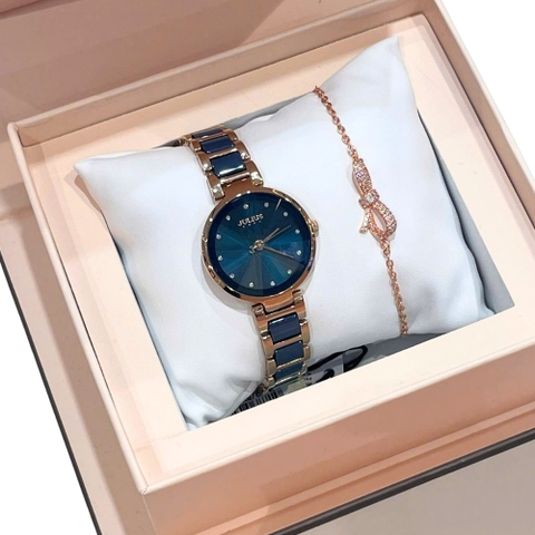 Combo Phụ Kiện Đồng Hồ Nữ JA-1209C +Lắc Nơ ESME ES214