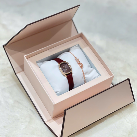 Combo Đồng Hồ Nữ JA-1112D+ Lắc Tay ESME ES214