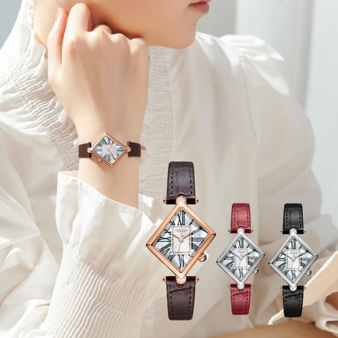 Đồng Hồ Nữ JA-1527 Julius Hàn Quốc Dây Da (3 Màu)