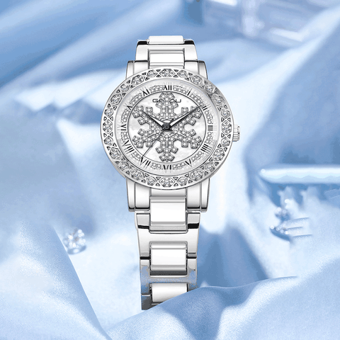 Đồng Hồ Nữ GAIDU KD-3002 Dây Thép (Trắng Bạc)