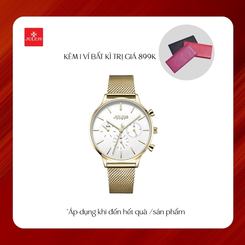 Đồng Hồ Nữ JS-005 Julius Star Hàn Quốc Dây Thép (3 Màu)