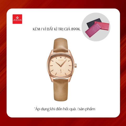 Đồng Hồ Nữ JS-014L Julius Star Hàn Quốc Dây Da (3 Màu)