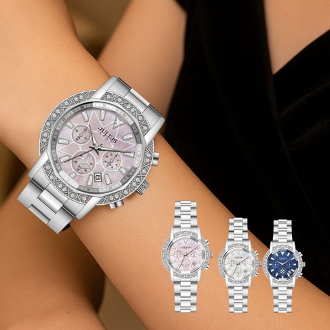 Đồng Hồ Nữ JA-1530 Julius Hàn Quốc Dây Thép (3 Màu)