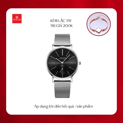 Đồng Hồ JS-022A Julius Star Hàn Quốc Dây Thép (Bạc)