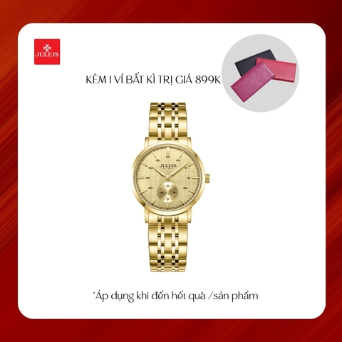 Đồng Hồ Nam JS-061M Julius Hàn Quốc Dây Thép (Vàng)