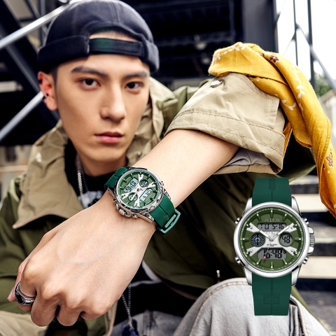 Đồng Hồ Nam JAH-144B Julius Hàn Quốc (Xanh Lá)