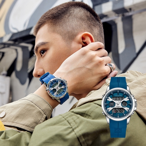 Đồng Hồ Nam JAH-144C Julius Hàn Quốc (Xanh Dương)