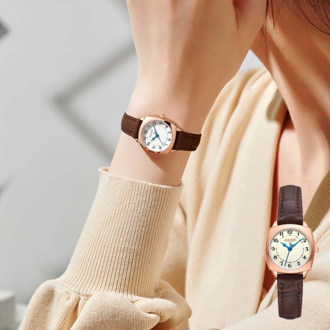 Đồng Hồ Nữ JA-1475 Julius Hàn Quốc Dây Da (3 Màu)