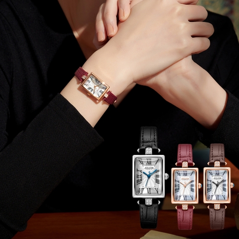 Đồng Hồ Nữ JA-1525 Julius Hàn Quốc Dây Da (3 Màu)