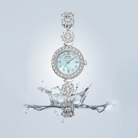 Đồng Hồ Nữ ATQ ATQ-3067 Dây Thép (Xanh Xà Cừ)