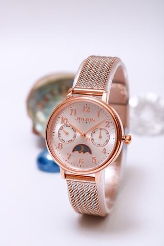 Đồng Hồ Nữ JS-047A1 Julius Star Kính Saphire Hàn Quốc (Đồng)