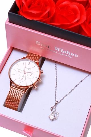 Combo Quà Tặng Đồng Hồ Nữ JS-005C +ESME ES159KC