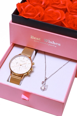 Combo Quà Tặng Đồng Hồ Nữ JS-005B +ESME ES159KC
