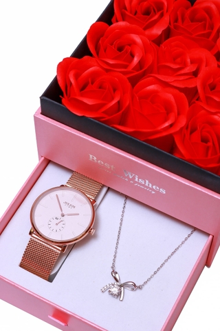 Combo Quà Tặng Đồng Hồ Nữ JS-043C +ESME ES165KC