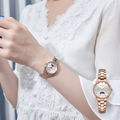 Đồng Hồ Nữ JS-029 Kính Sapphire Julius Star Hàn Quốc (4 Màu)