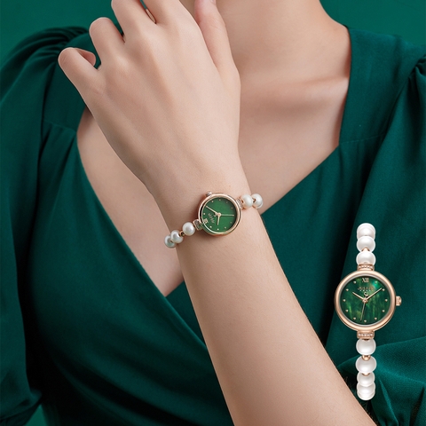 Đồng Hồ Nữ JA-1346D Julius Hàn Quốc (Xanh)