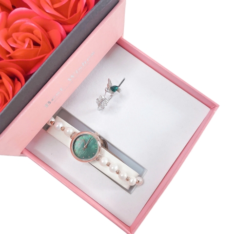 Combo Đồng Hồ Nữ JA-1346D + Nữ Trang ESME ES092