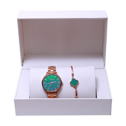 Combo Quà Tặng Đồng Hồ Nữ JS-058B1 + Vòng Tay JSB02B