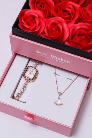 Combo Quà Tặng Đồng Hồ Nữ JA-1437 Julius + Nữ Trang JSP0008