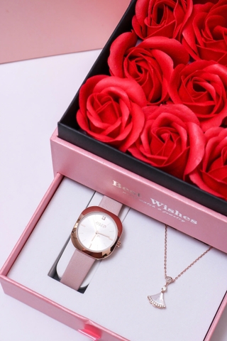 Combo Quà Tặng Đồng Hồ Nữ JA-1422 Julius + Nữ Trang JSP0008