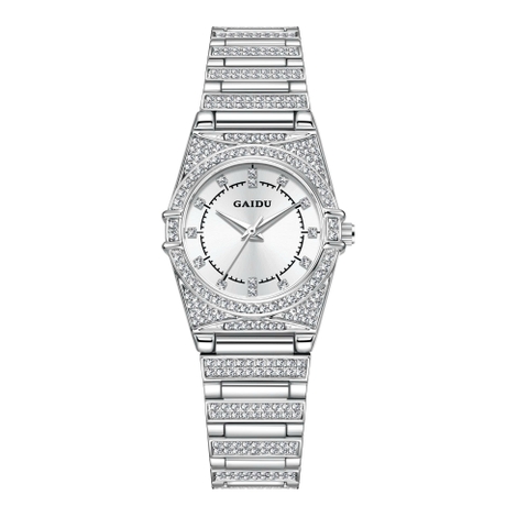 Đồng Hồ Nữ GAIDU KD-3003 Dây Thép (Trắng Bạc)