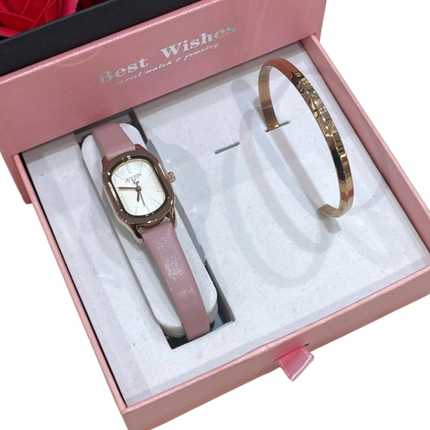 Combo Đồng Hồ Nữ JA-1112C + Vòng Tay Julius JSB078