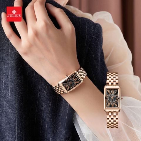 Đồng Hồ Nữ JS-060C Julius Hàn Quốc Kính Sapphire(Đen)