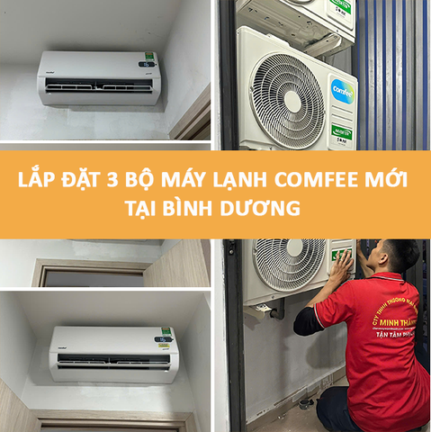 Lắp 3 Bộ Máy Lạnh Comfee 10VGX Tại Charm Sapphire
