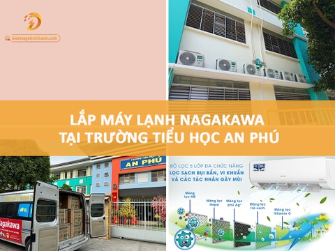 Lắp 22 bộ Máy Lạnh ở Trường Tiểu Học An Phú, Q2
