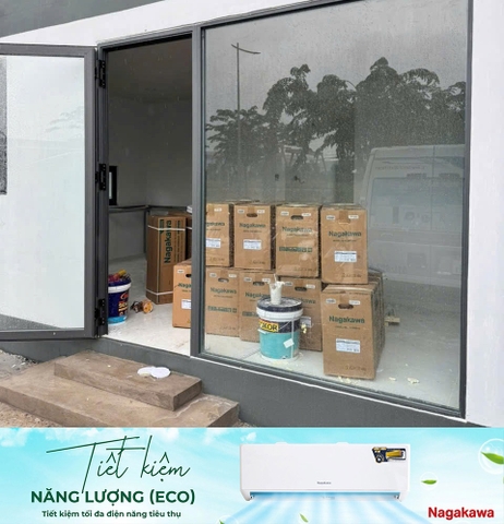 Hoàn thiện lắp đặt 9 bộ máy lạnh Nagakawa cho dự án nhà lắp ghép Container tại Long An
