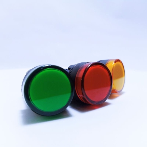 Đèn báo pha tủ điện phi 22mm 220V | Lakisan | Xanh - Đỏ - Vàng