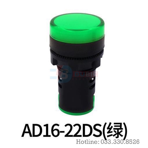 Đèn báo pha led phi 22mm 220V dùng trong tủ điện - Hộp 10 chiếc | DUBIC ELECTRIC | Màu Xanh - Đỏ - Vàng