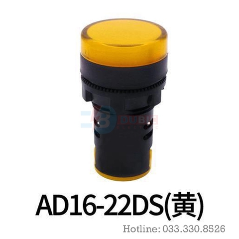 Đèn báo pha led phi 22mm 220V dùng trong tủ điện - Hộp 10 chiếc | DUBIC ELECTRIC | Màu Xanh - Đỏ - Vàng